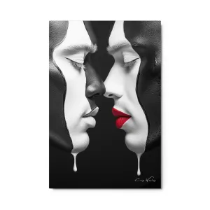 Luxury Metal Wall Art – BW Harmony | Bold Monochrome Statement