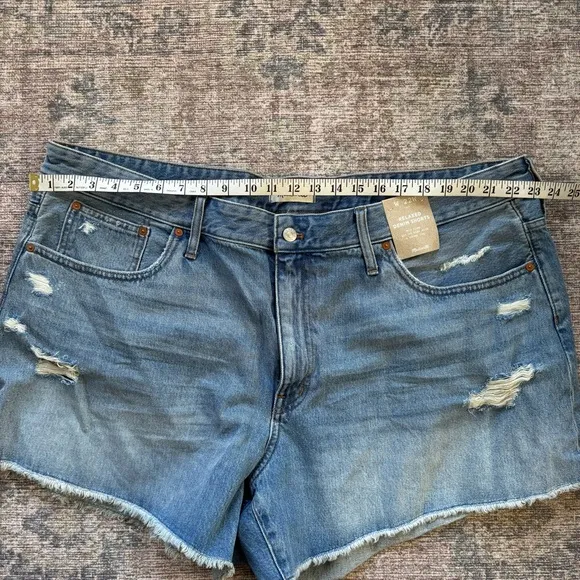 Madewell Women's Blue relaxed Denim Shorts size 22w NWT