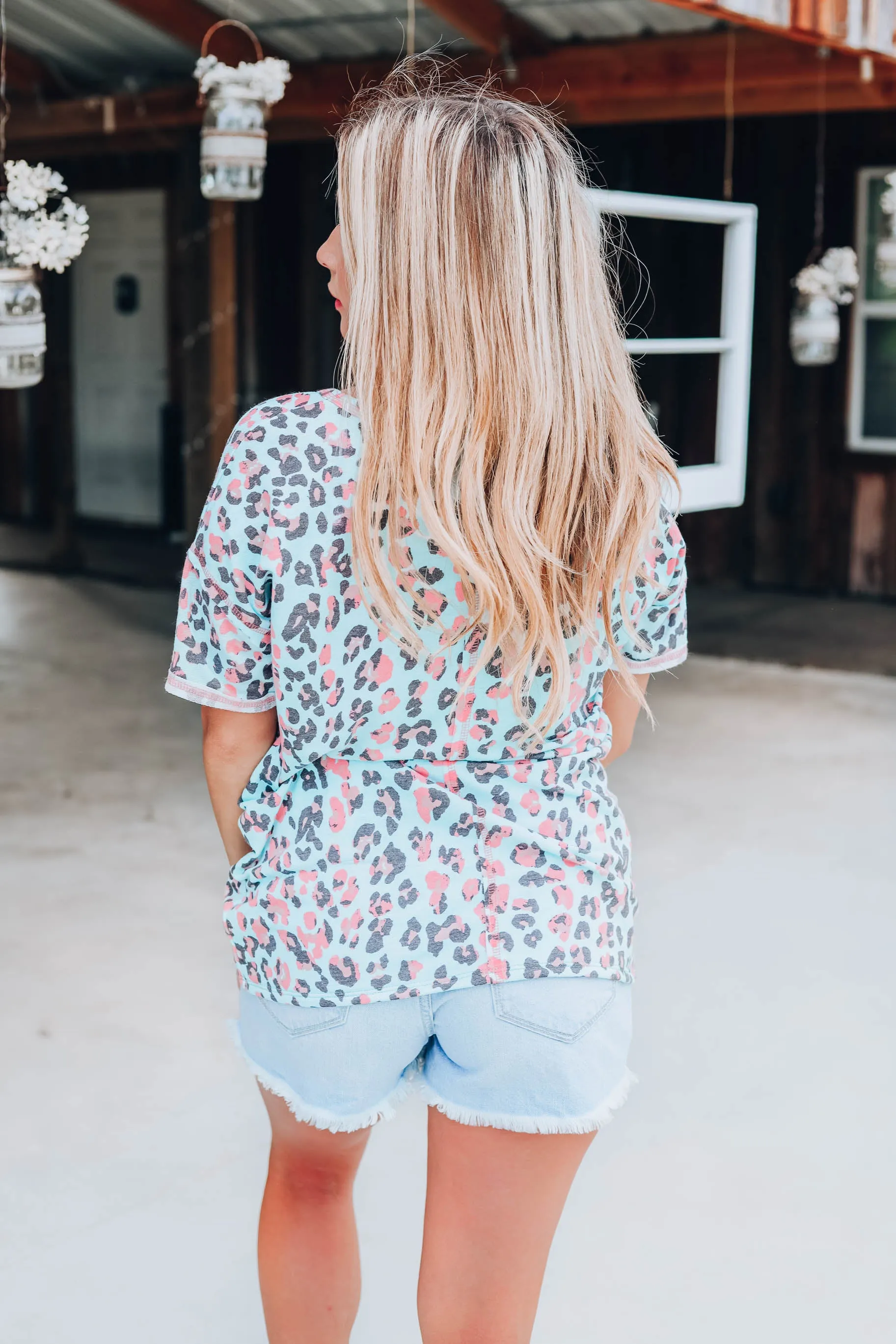 Make It Right Leopard Top - Mint
