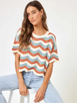 Make Waves Sweater in Del Mar Stripe