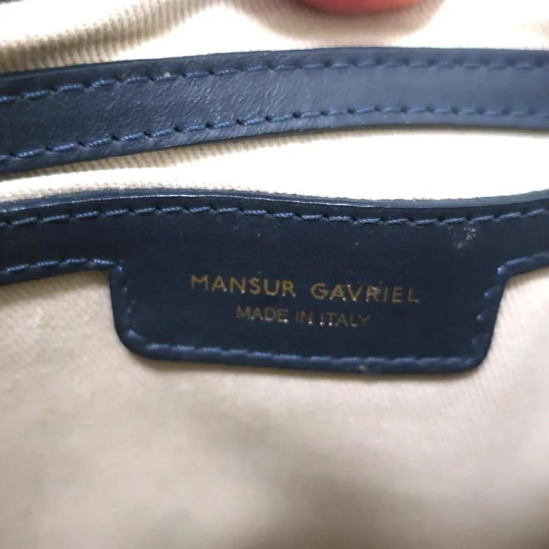 Mansur Gavriel Saddle Bag Navy Leather Small Crossbody Shoulder Bag