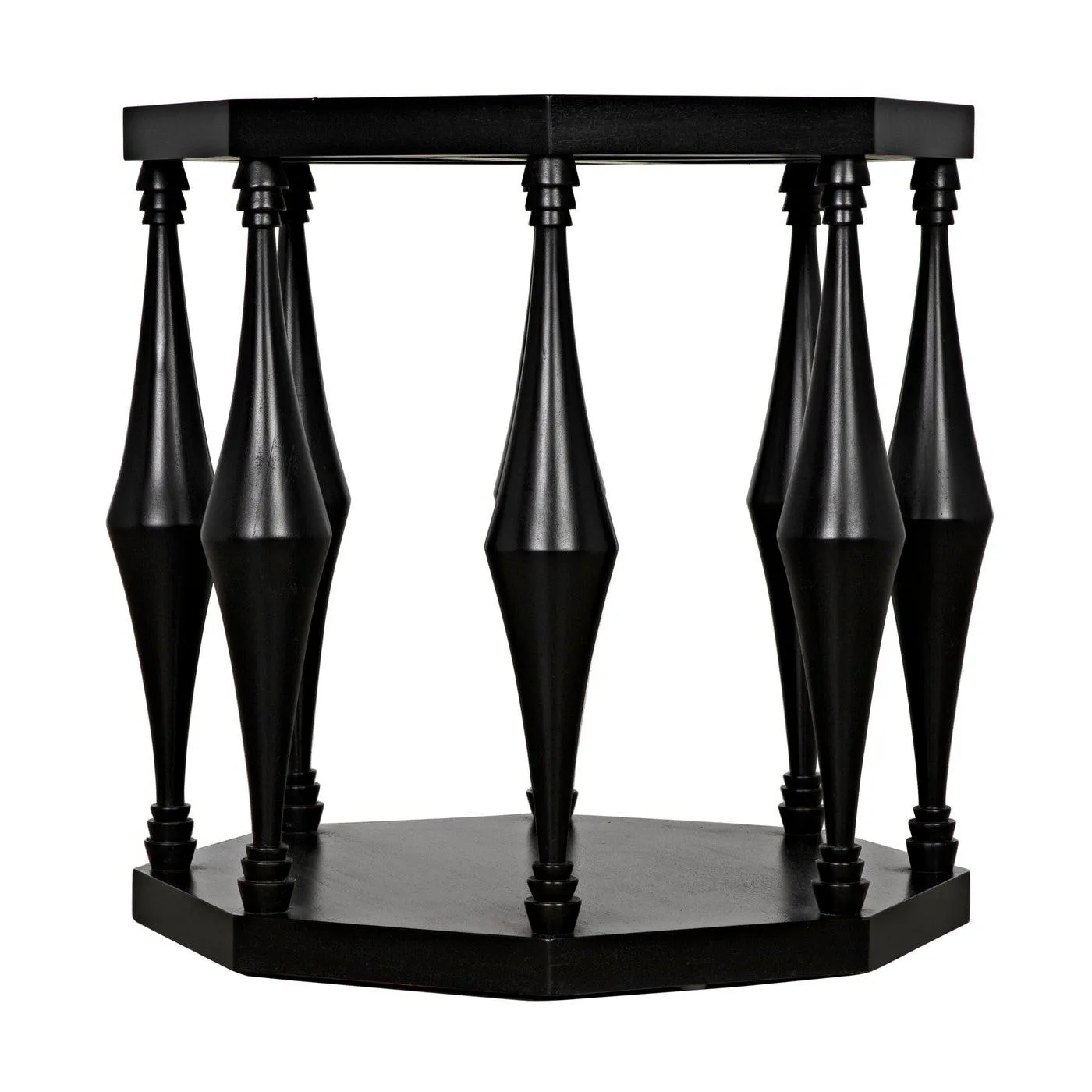 Marceo Side Table, Hand Rubbed Black