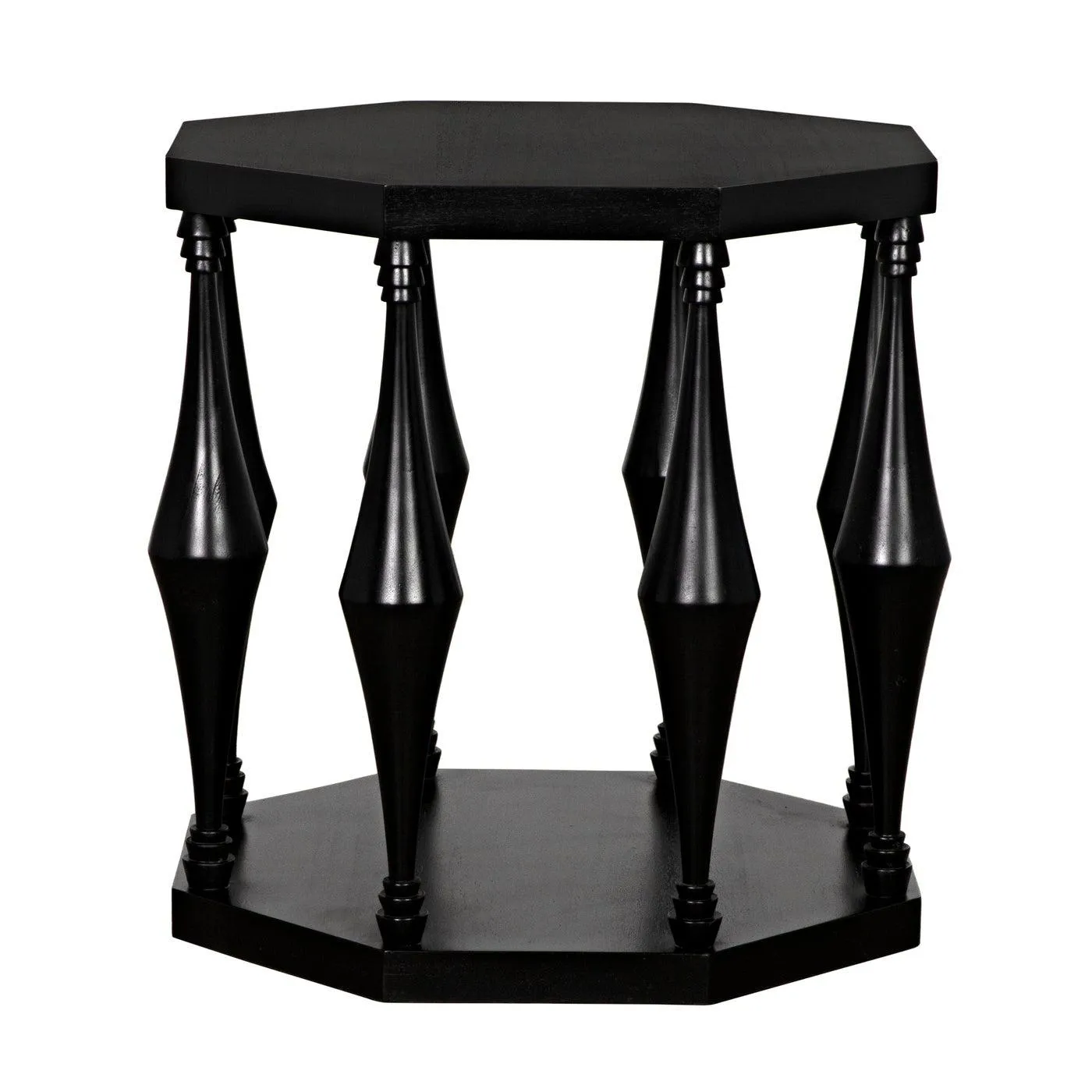 Marceo Side Table, Hand Rubbed Black