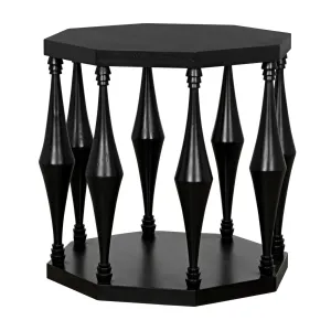 Marceo Side Table, Hand Rubbed Black