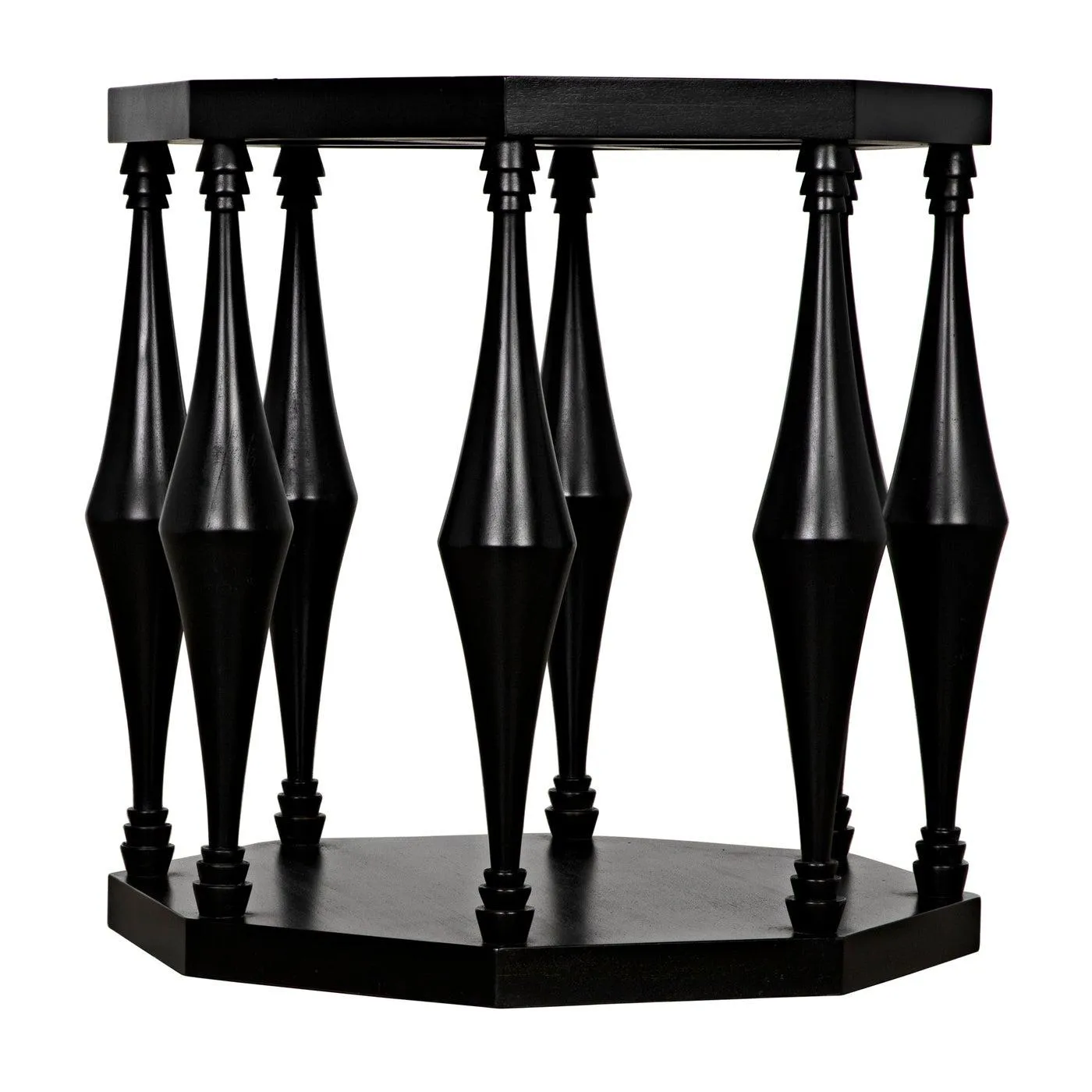 Marceo Side Table, Hand Rubbed Black