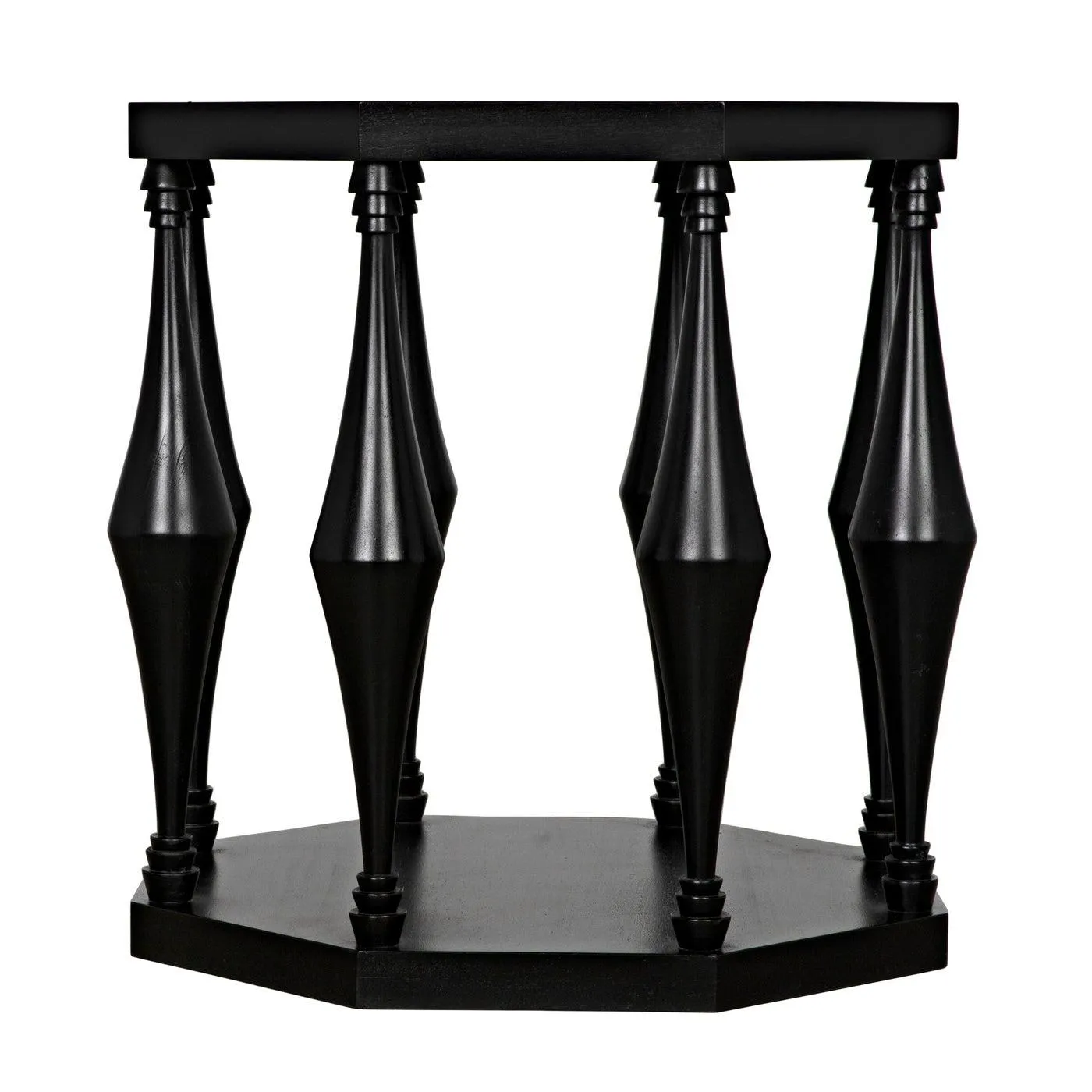 Marceo Side Table, Hand Rubbed Black