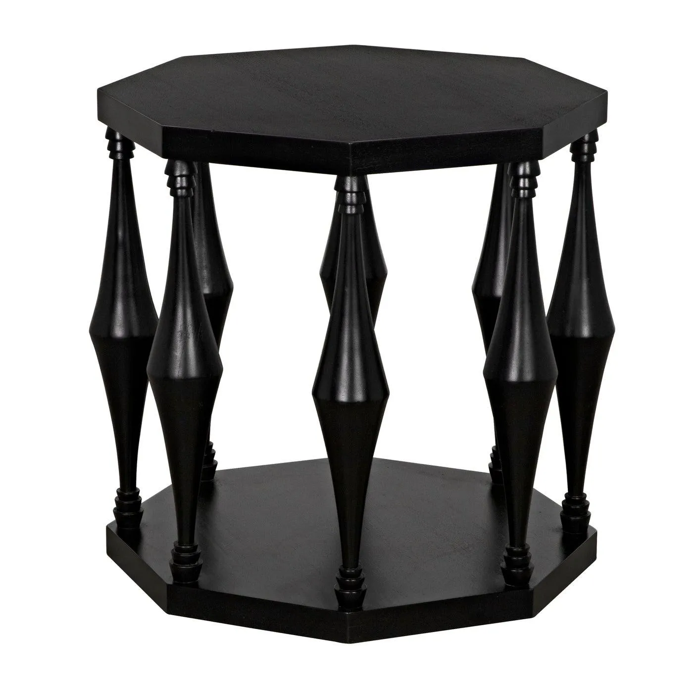 Marceo Side Table, Hand Rubbed Black