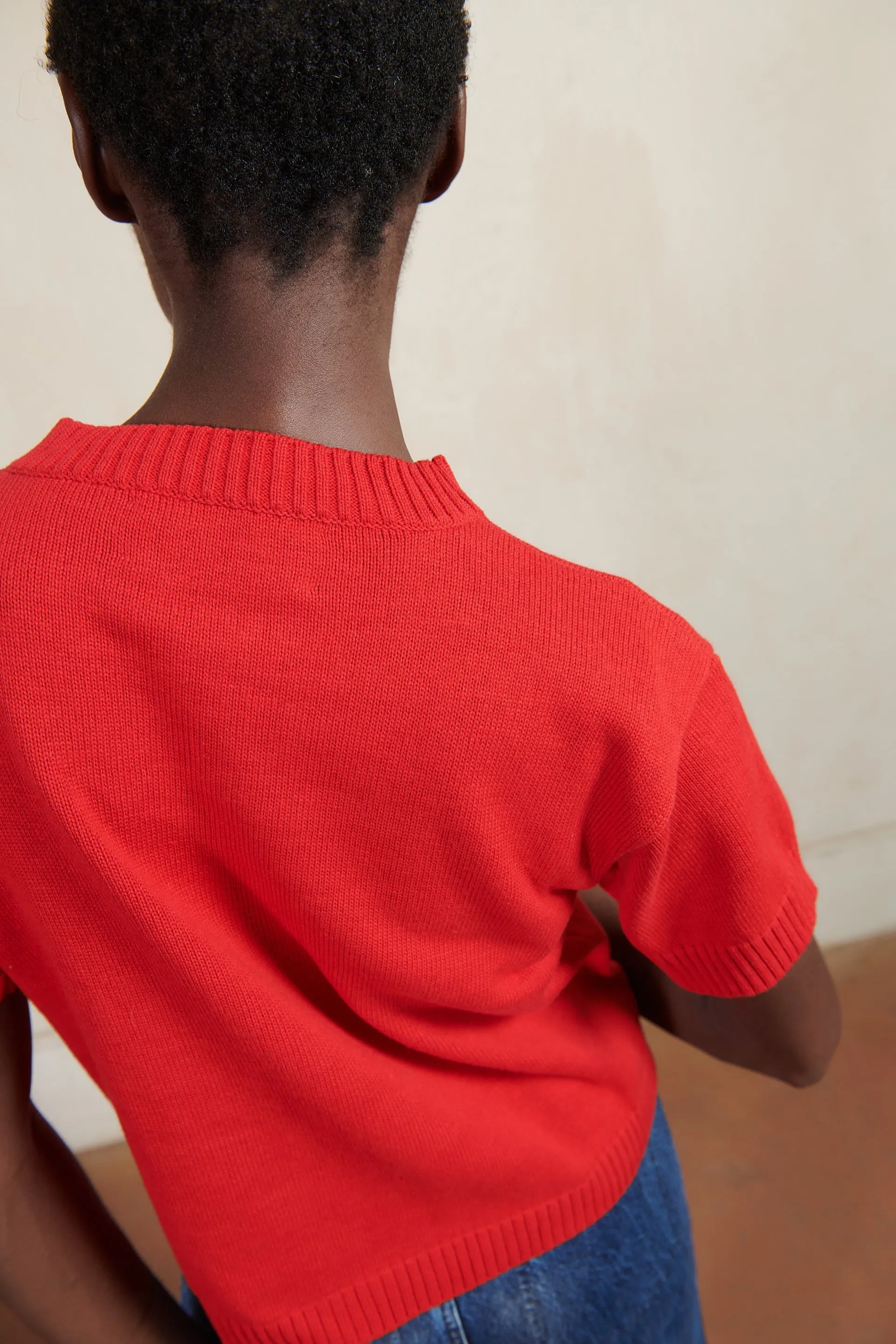 Maria Stanley Knit Tee in Piquillo (red)