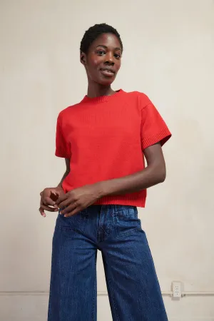 Maria Stanley Knit Tee in Piquillo (red)