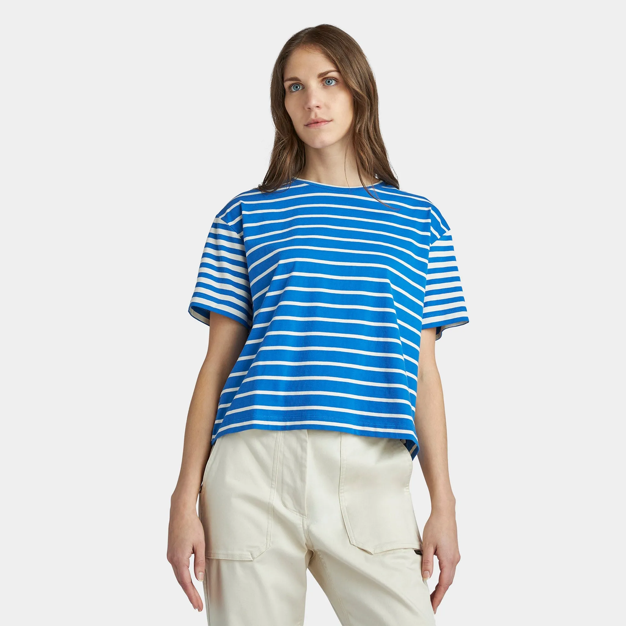 Marine Stripe Boxy Tee