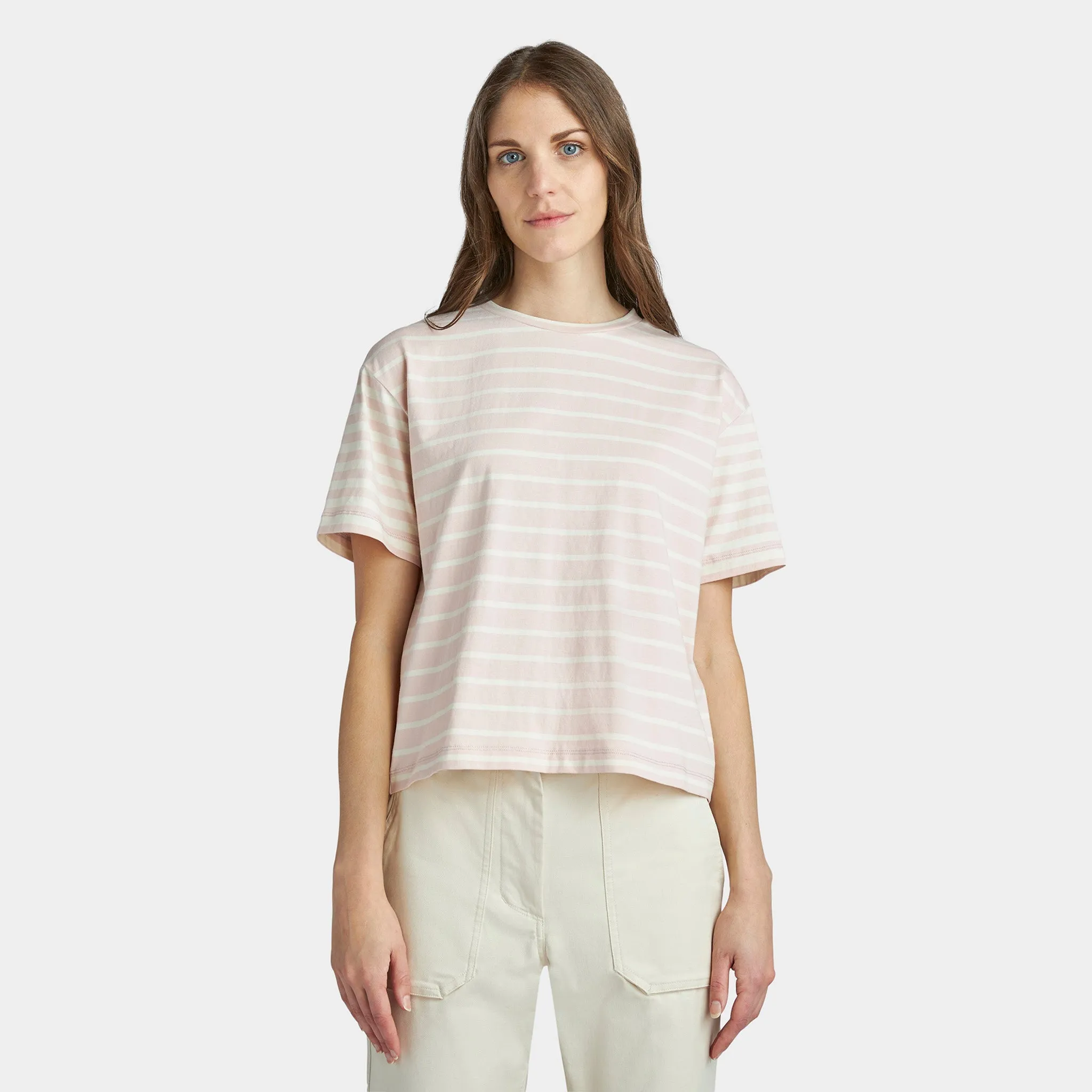 Marine Stripe Boxy Tee