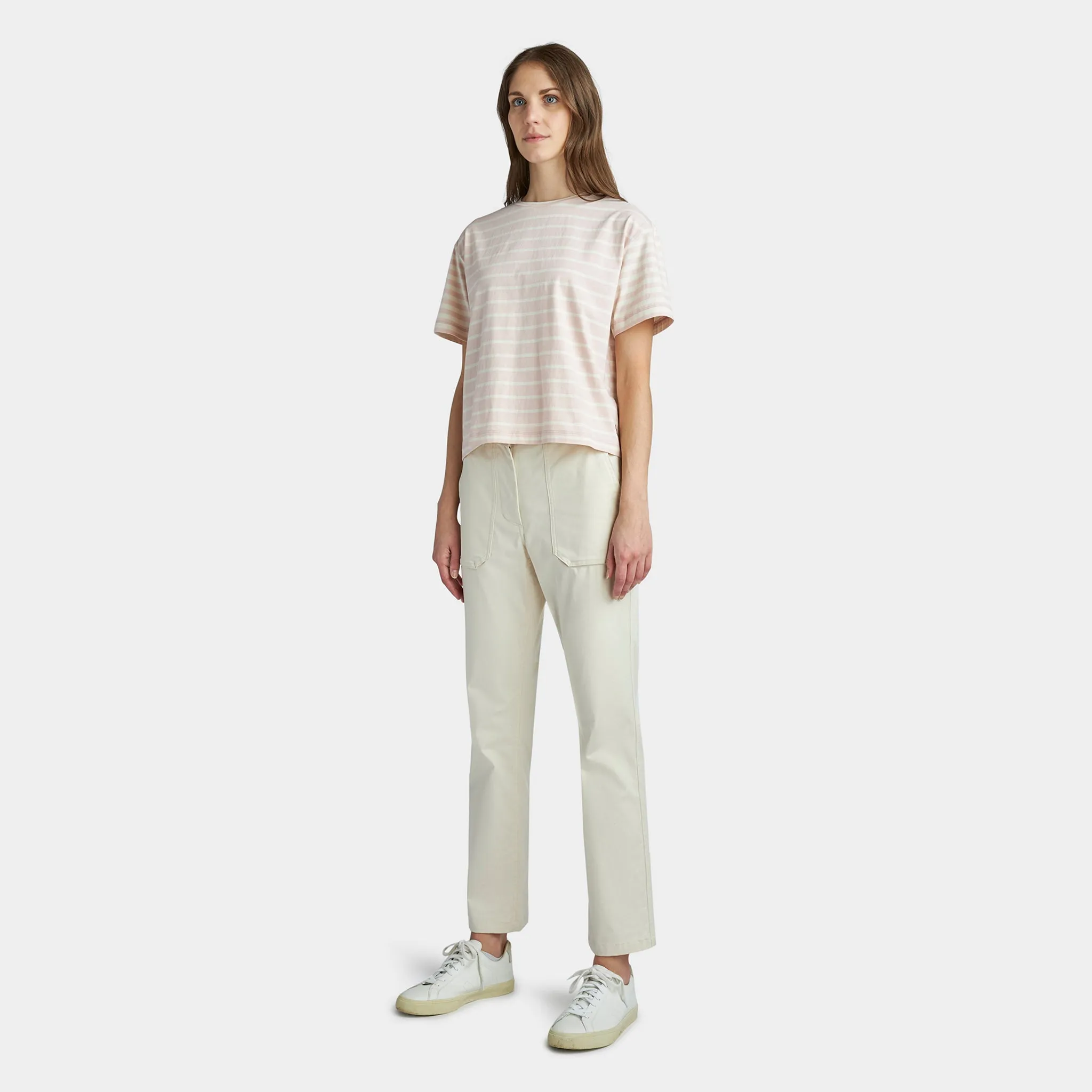 Marine Stripe Boxy Tee