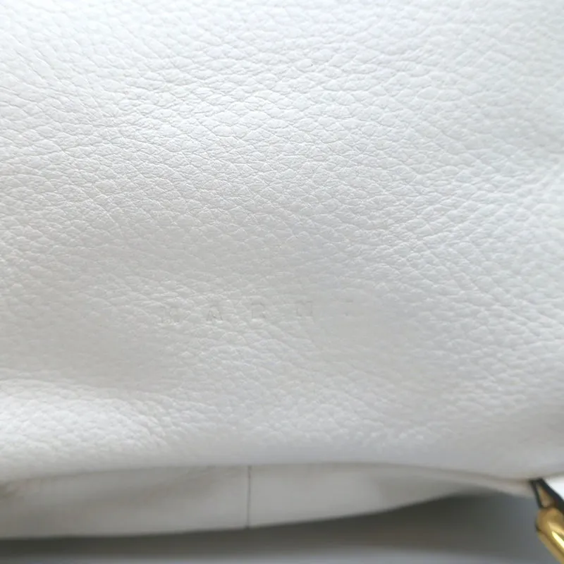 Marni Swing Backpack Cream Grained Leather