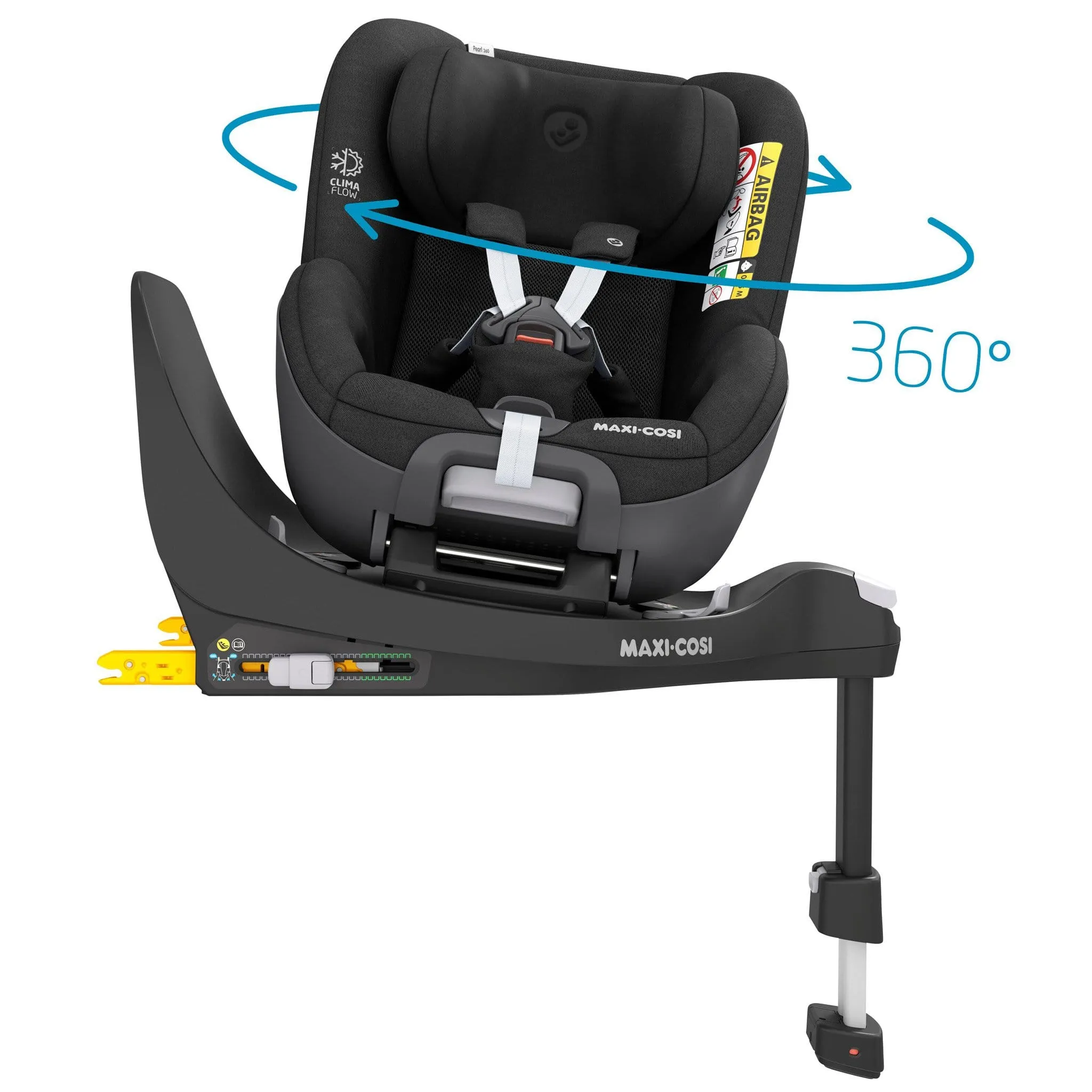 Maxi-Cosi Pearl 360 & Family Fix 360 Base Bundle Authentic Black