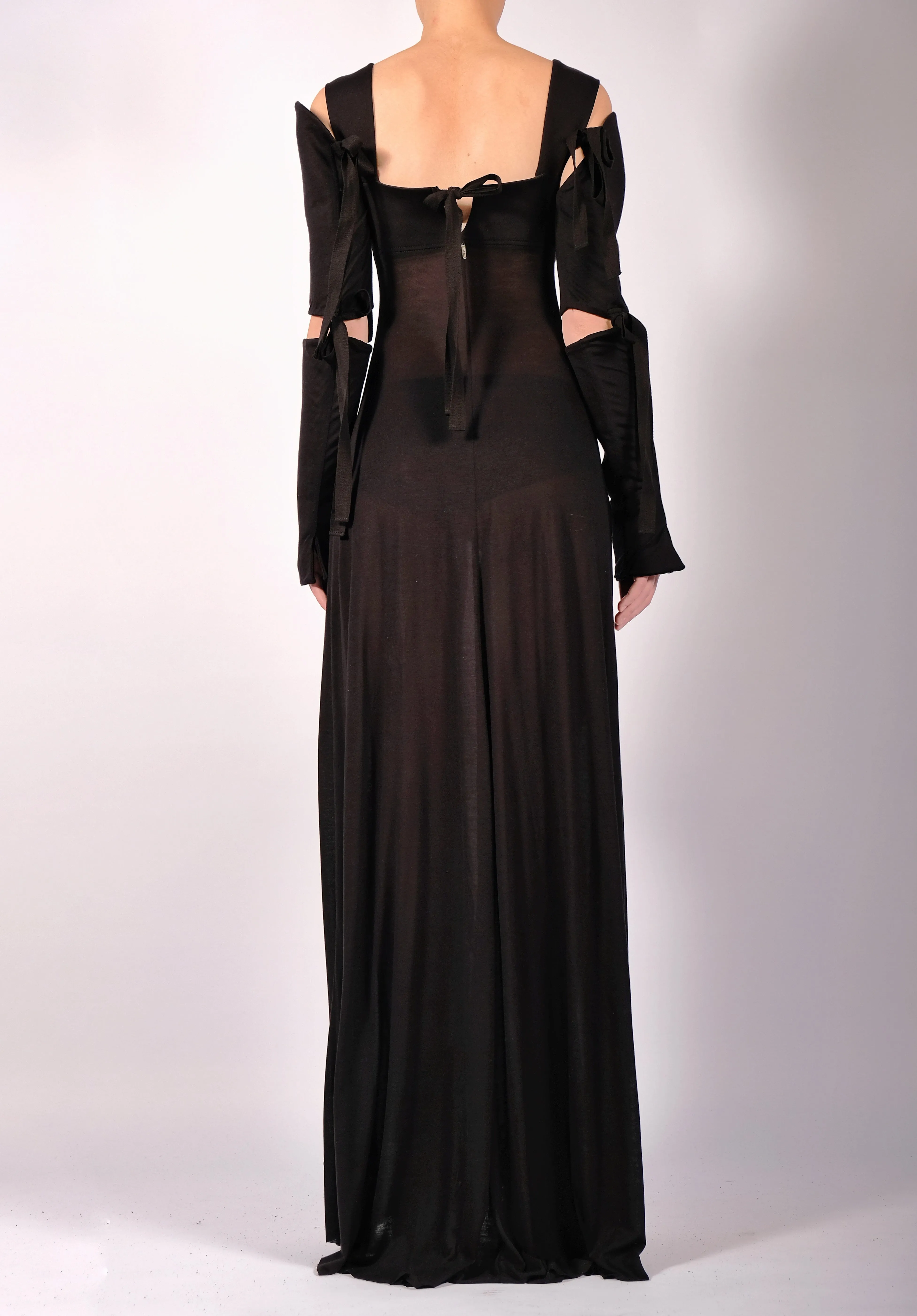 Maxi Jersey Dress with Detail