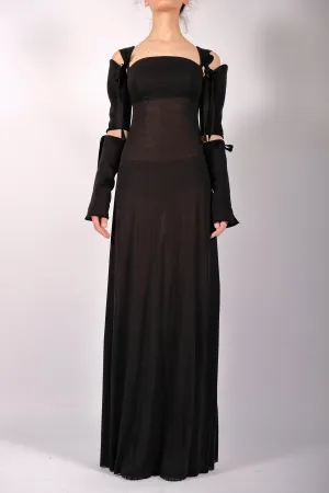 Maxi Jersey Dress with Detail