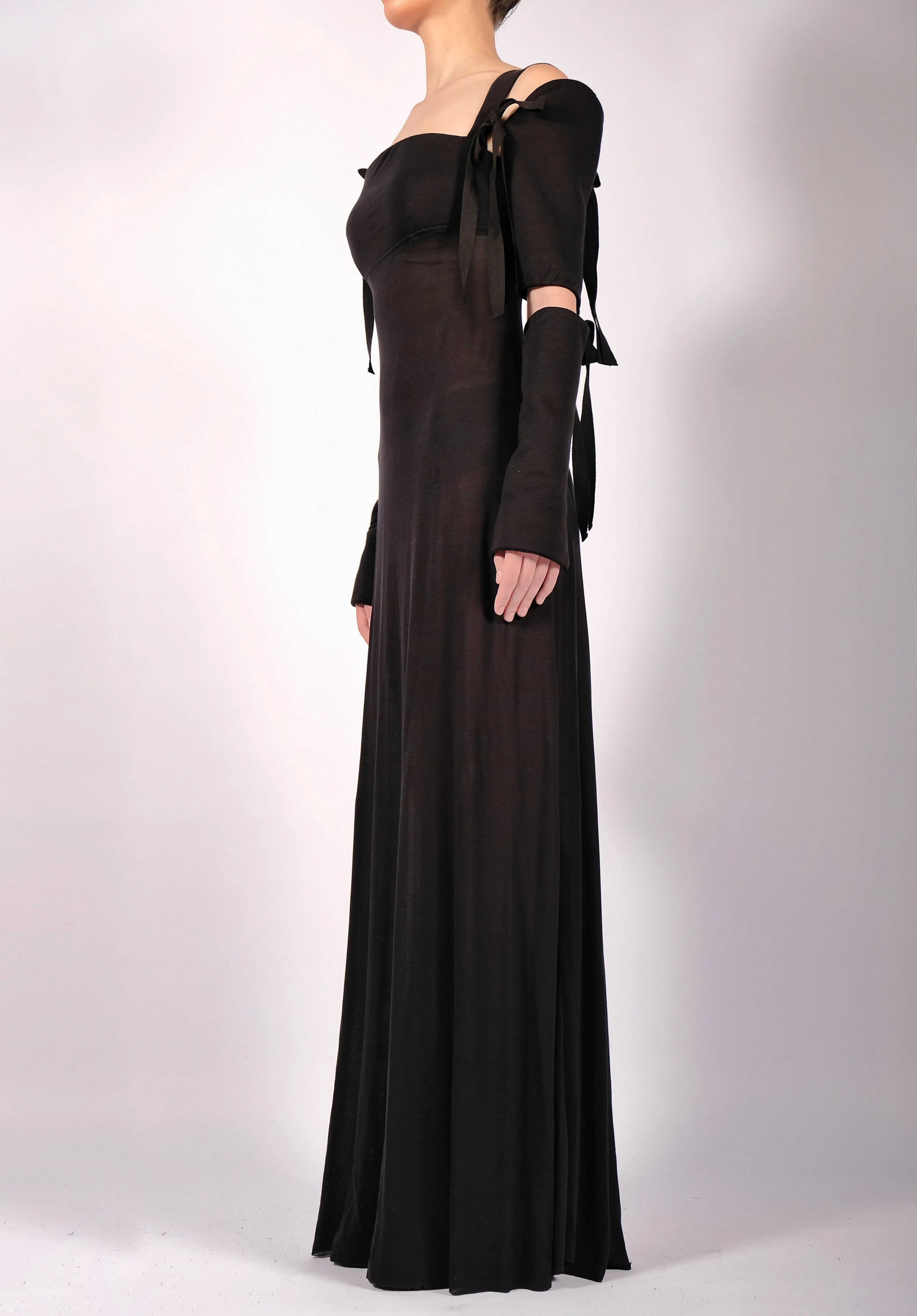 Maxi Jersey Dress with Detail