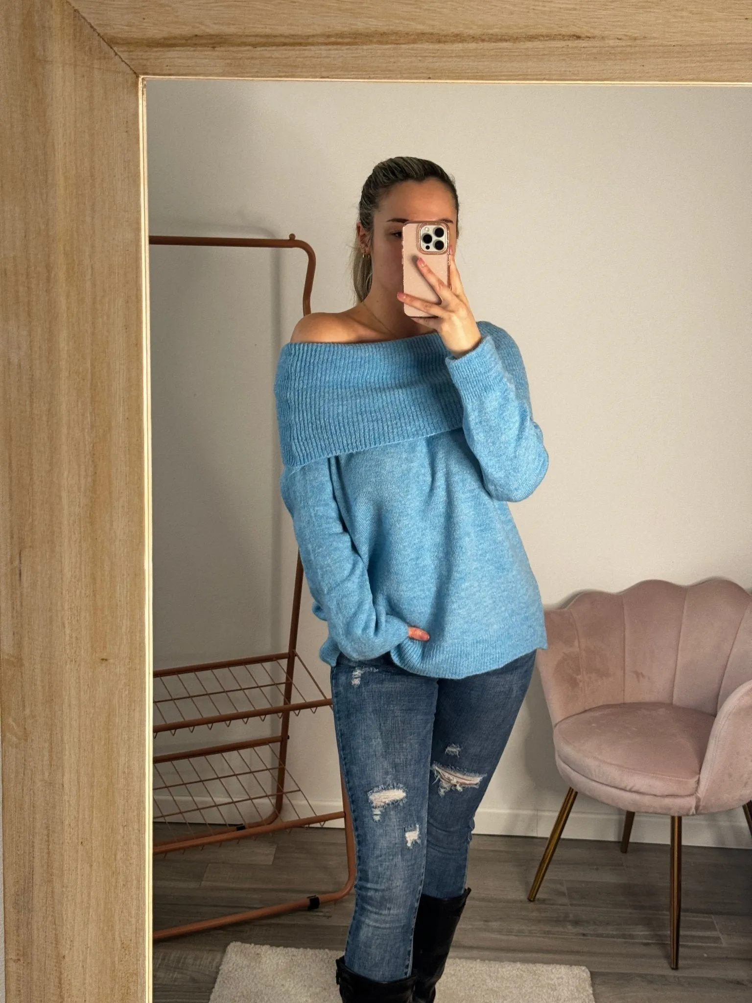Maxi maglione a fascia