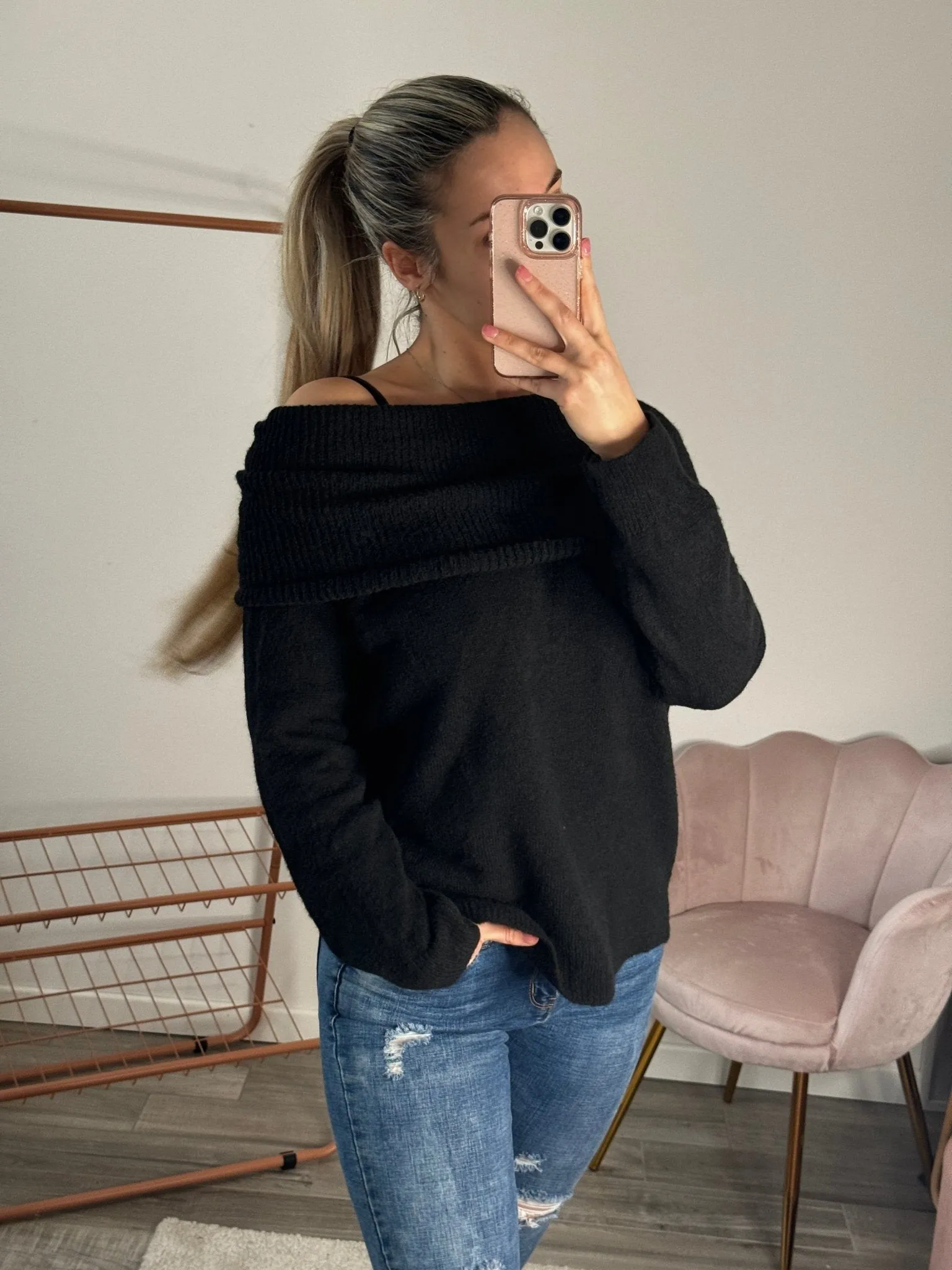 Maxi maglione a fascia