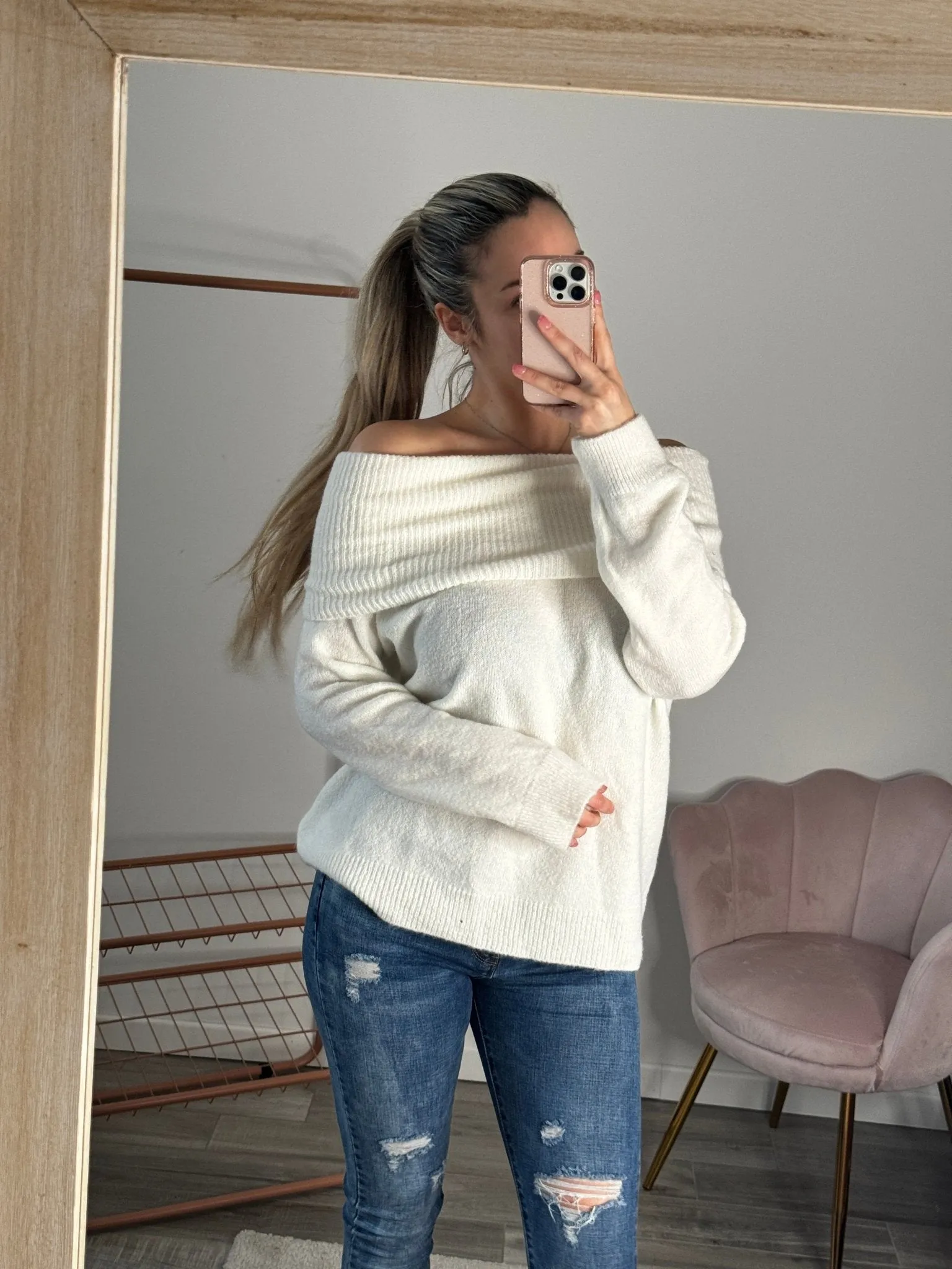 Maxi maglione a fascia