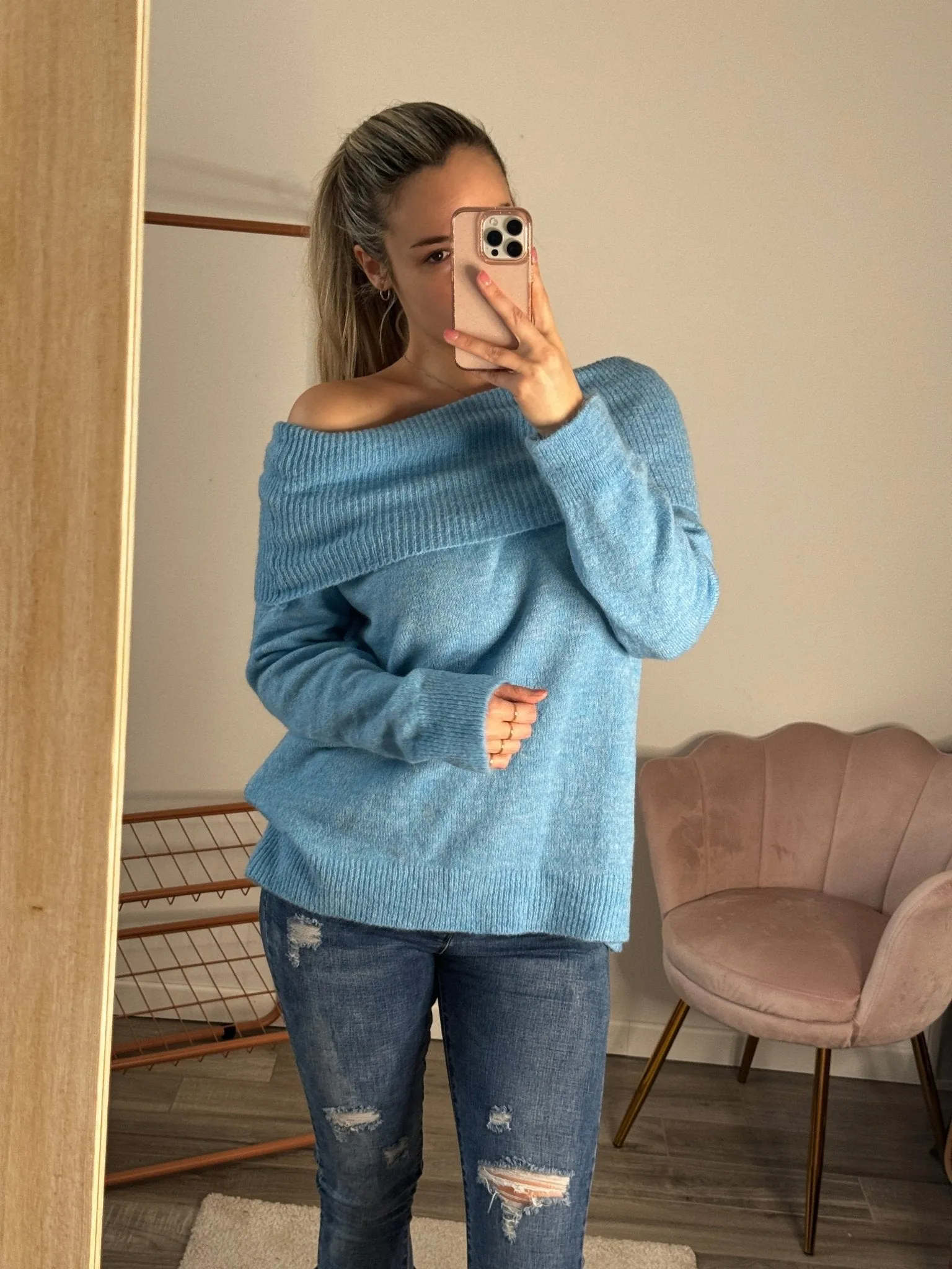 Maxi maglione a fascia