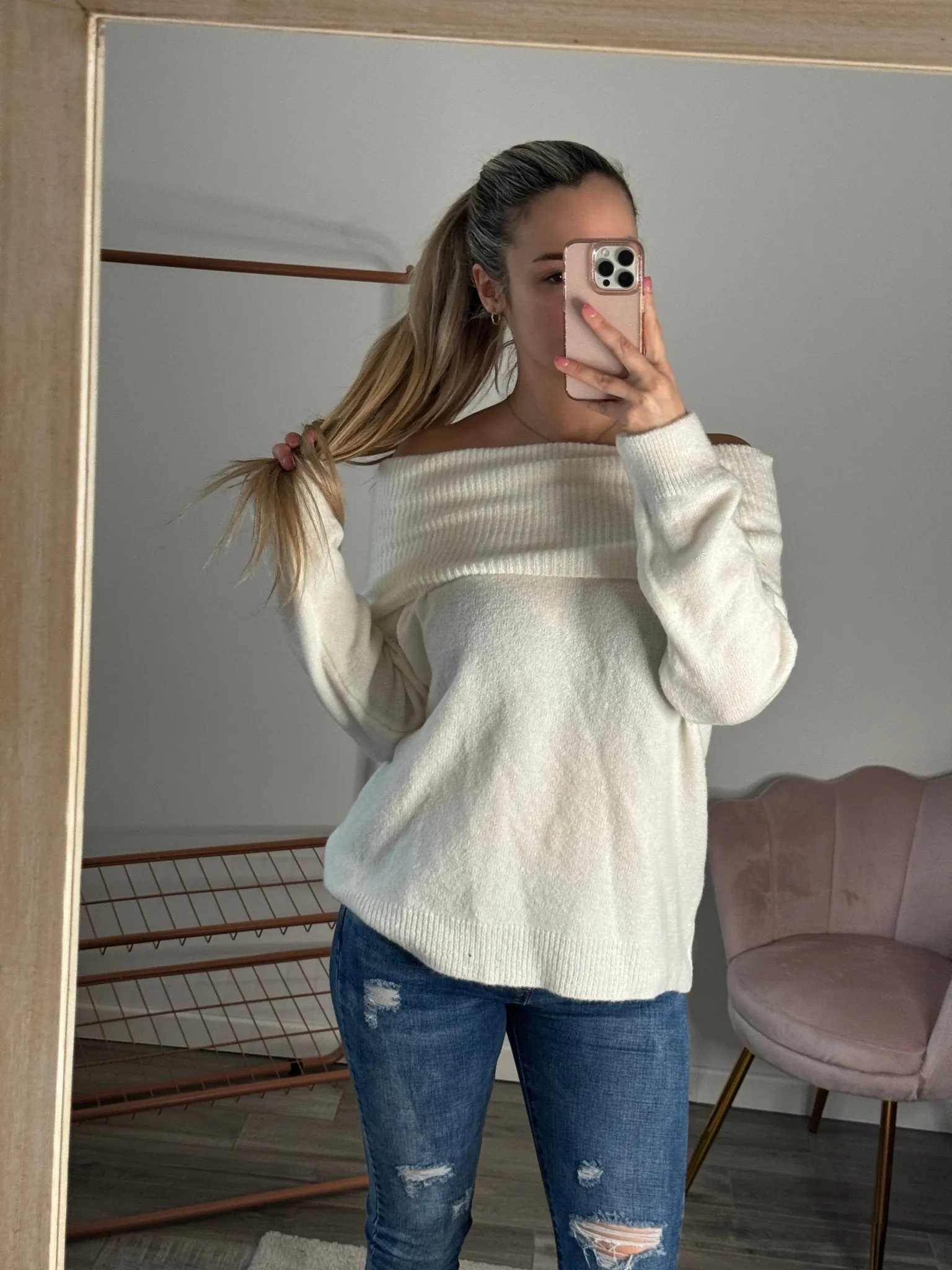 Maxi maglione a fascia