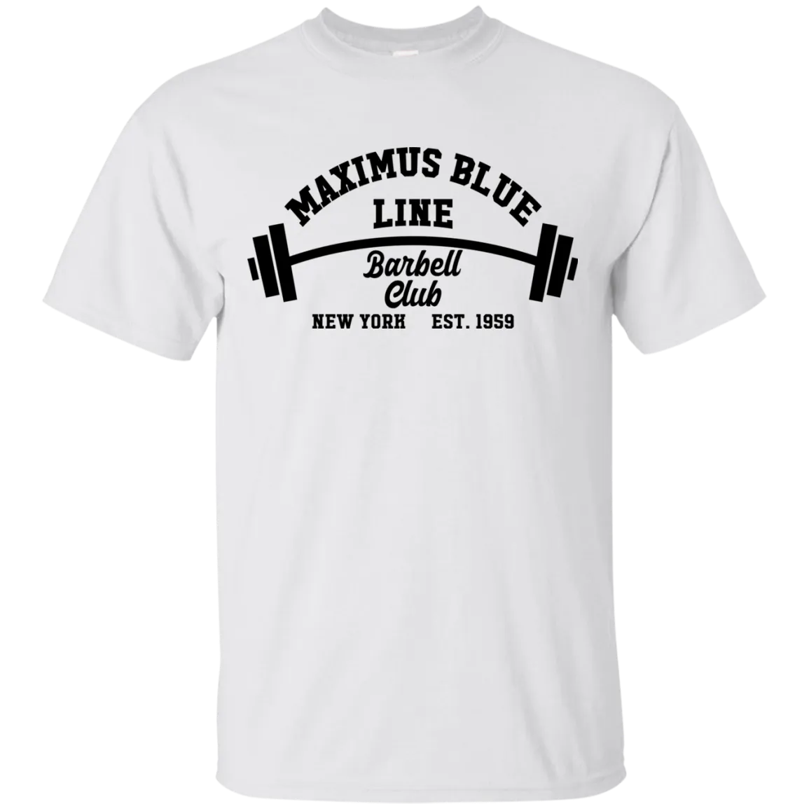Maximus Blue Line Barbell Club T-Shirt