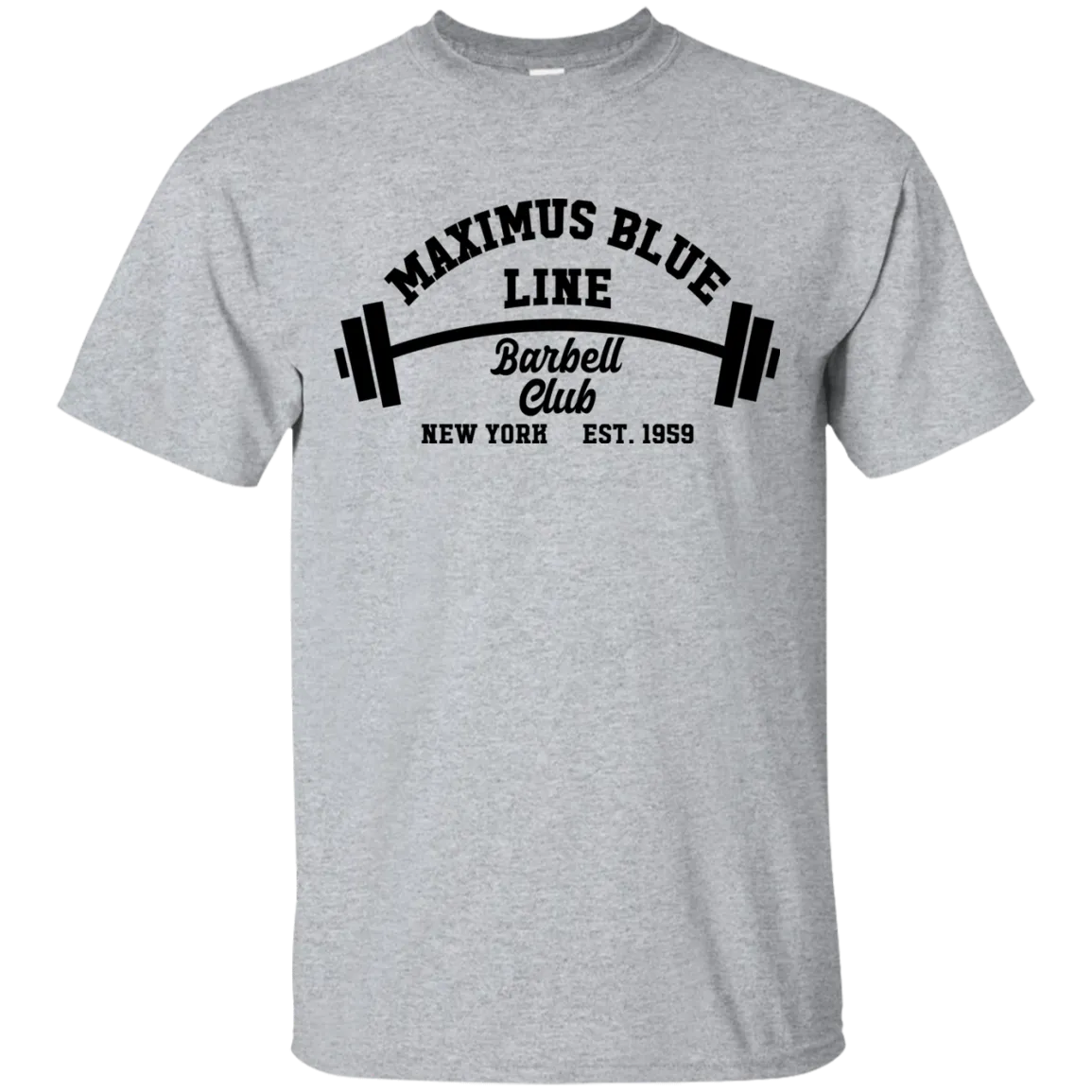 Maximus Blue Line Barbell Club T-Shirt