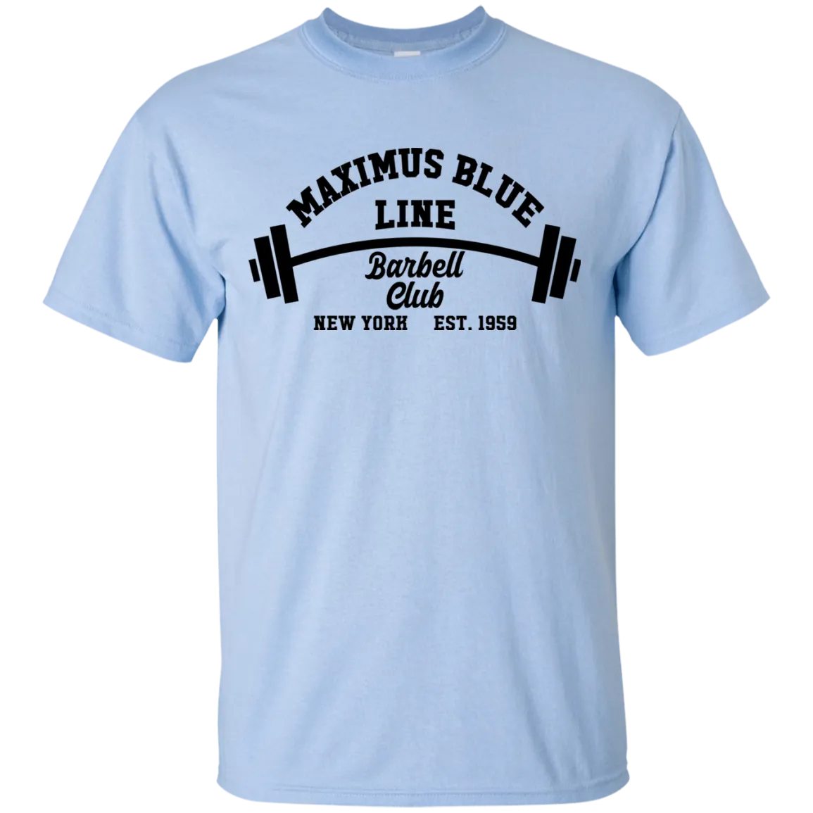 Maximus Blue Line Barbell Club T-Shirt