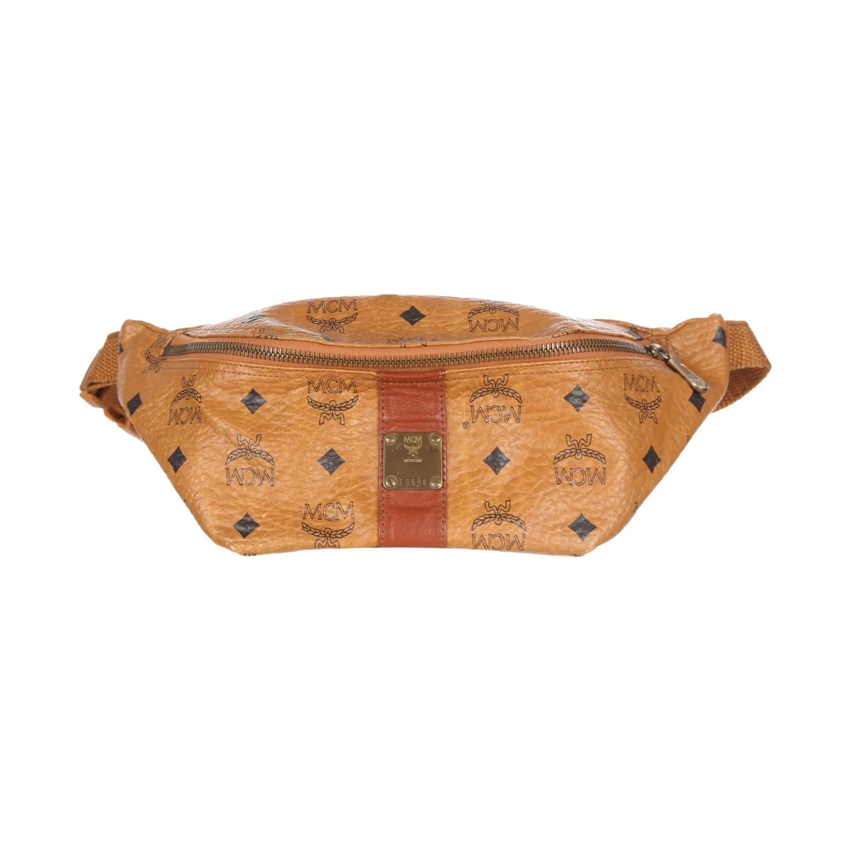 MCM Brown Logo Fanny Pack