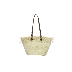 Medium Basket with Frayed Border
