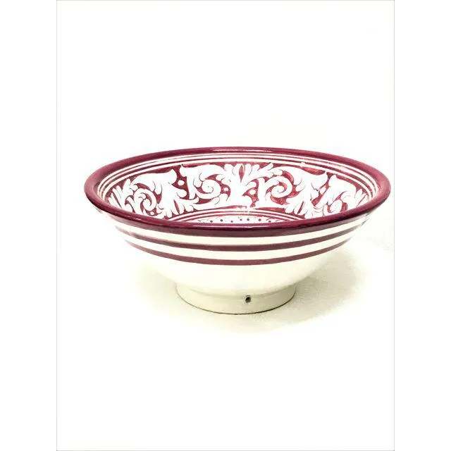 Medium Bowls - Berber Symbol Burgundy