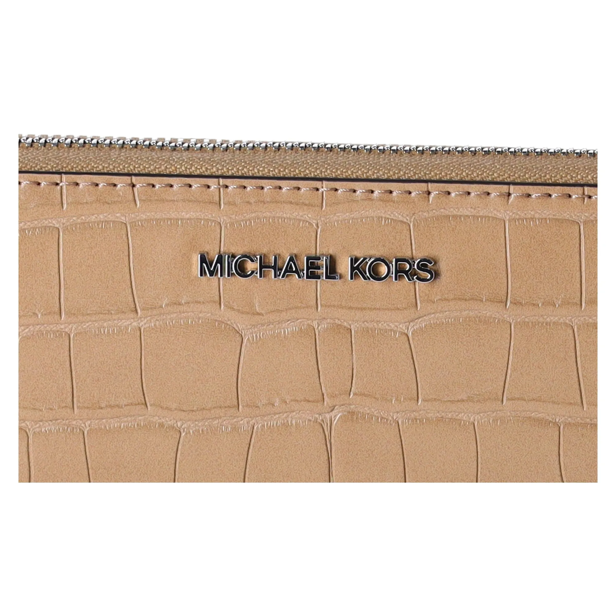 Michael Kors JetSet TravelLarge ContinentalWallet Embossed Camel
