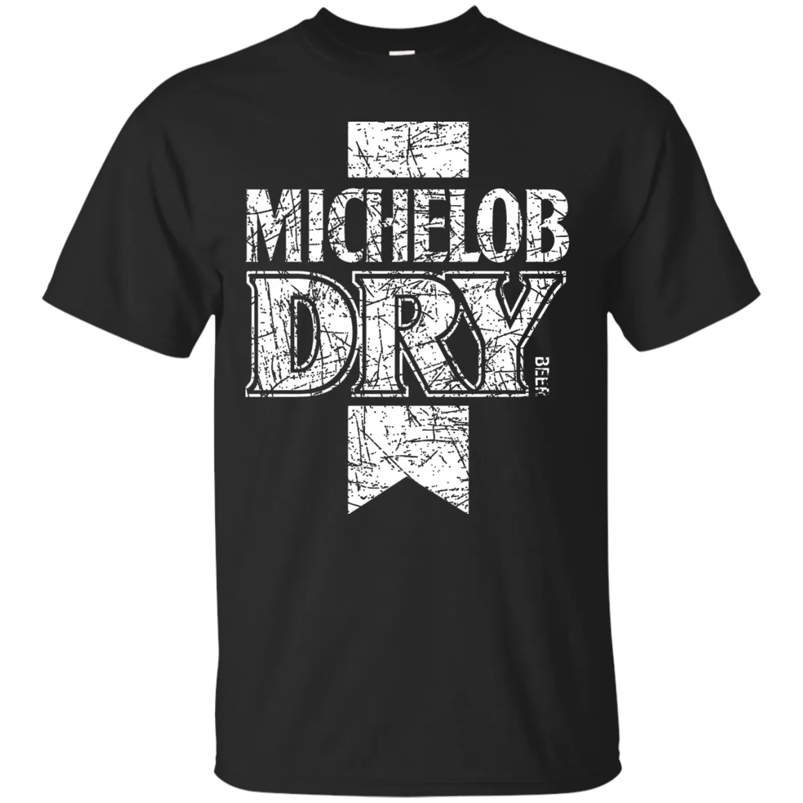 Michelob Dry Beer T-Shirt Custom Designed White Worn Label Pattern