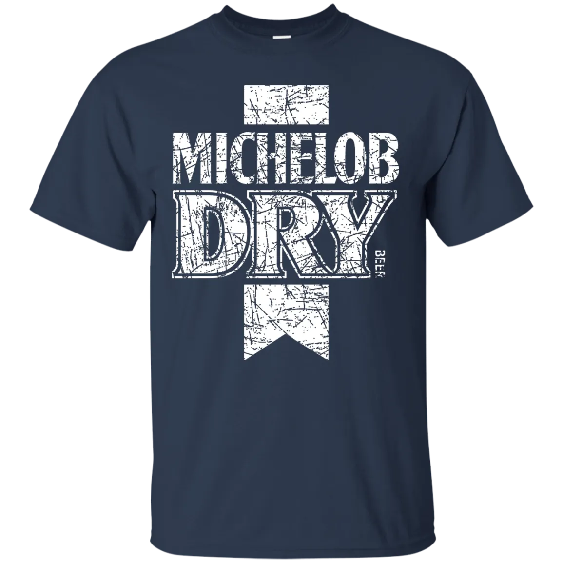 Michelob Dry Beer T-Shirt Custom Designed White Worn Label Pattern