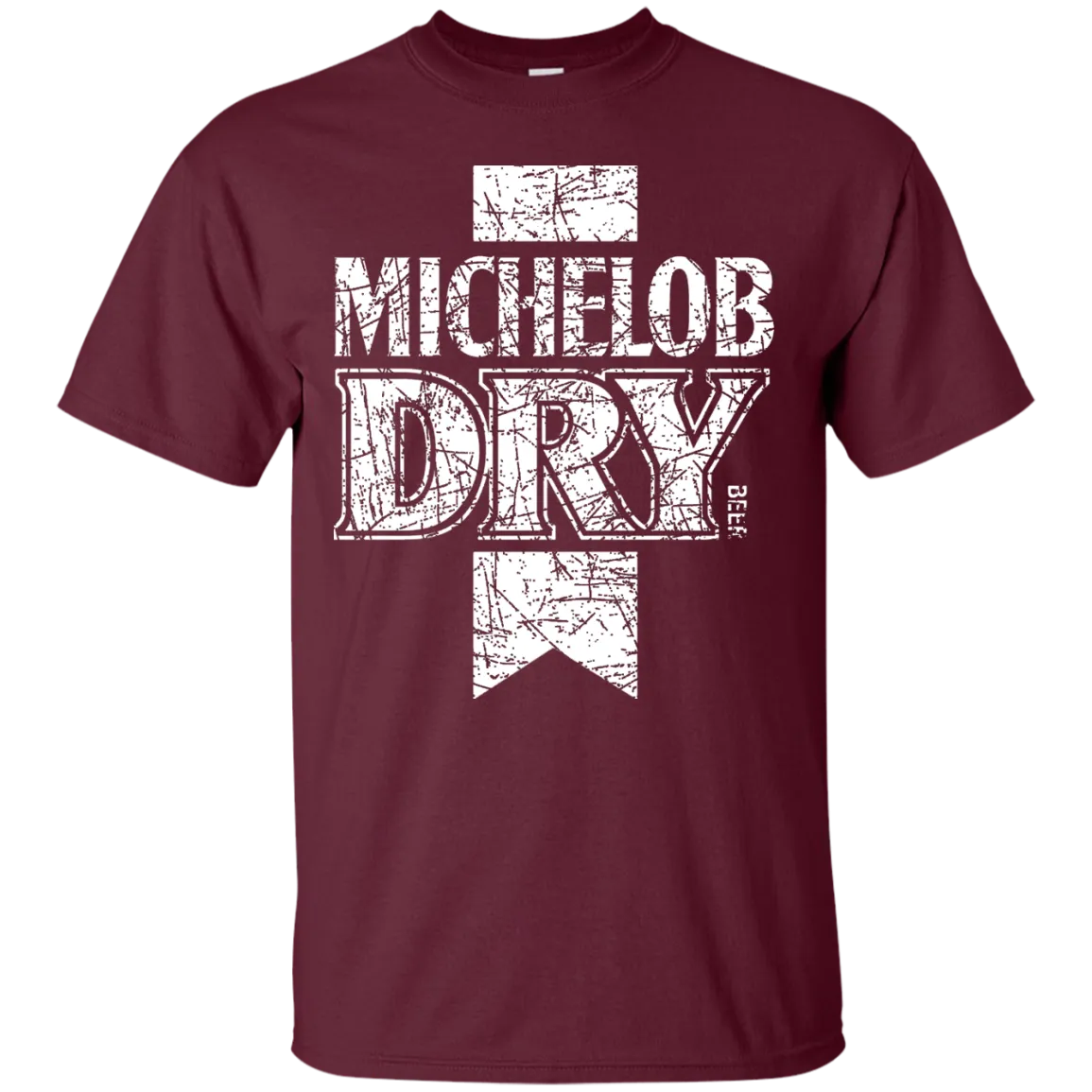 Michelob Dry Beer T-Shirt Custom Designed White Worn Label Pattern
