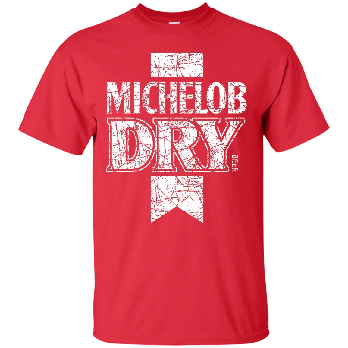 Michelob Dry Beer T-Shirt Custom Designed White Worn Label Pattern