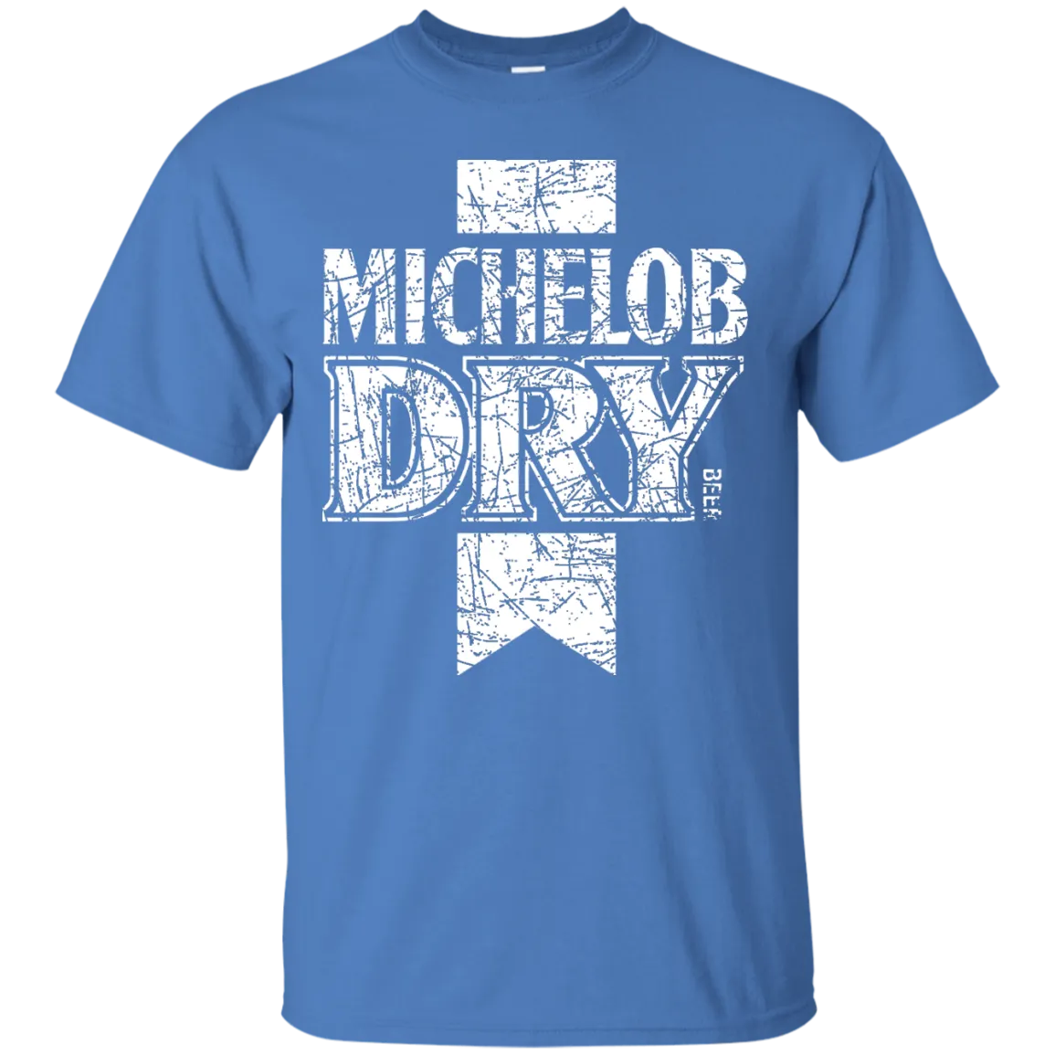 Michelob Dry Beer T-Shirt Custom Designed White Worn Label Pattern
