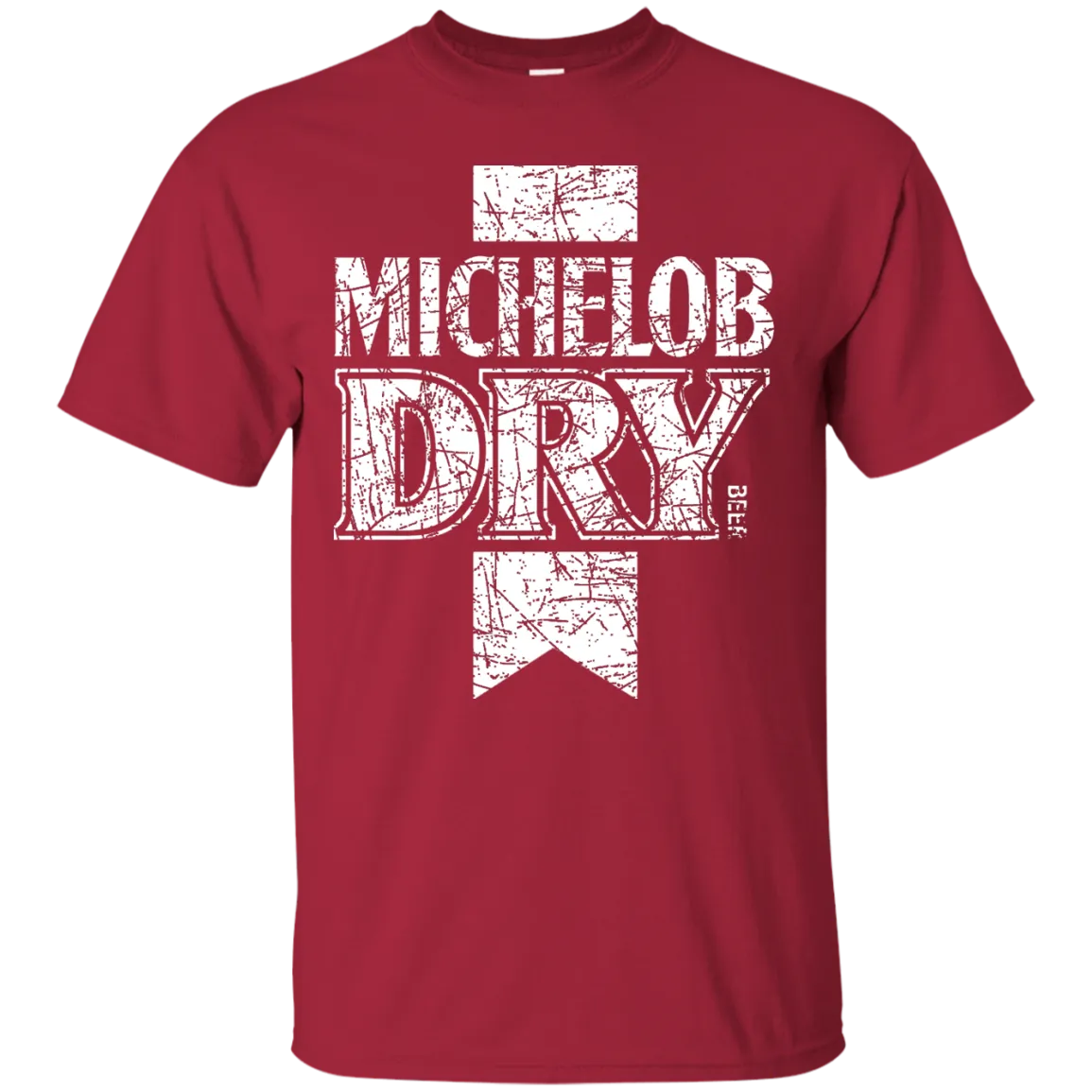 Michelob Dry Beer T-Shirt Custom Designed White Worn Label Pattern