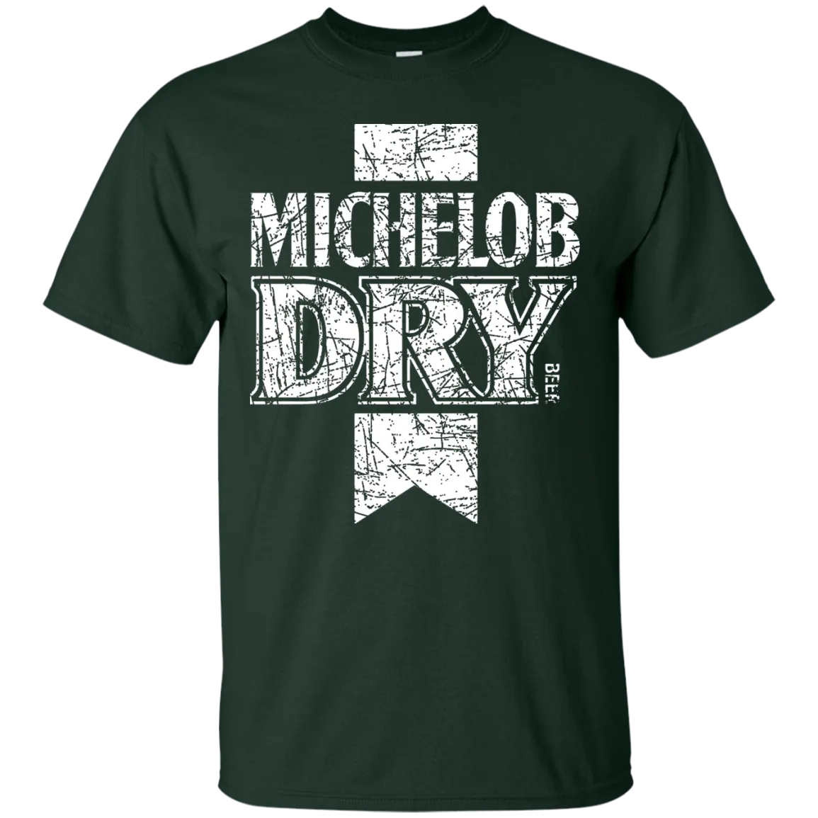 Michelob Dry Beer T-Shirt Custom Designed White Worn Label Pattern