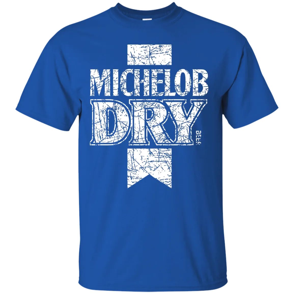 Michelob Dry Beer T-Shirt Custom Designed White Worn Label Pattern