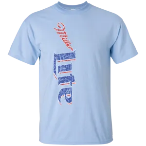 Miller Lite Beer T-Shirt Custom Designed Color Vertical Worn Pattern