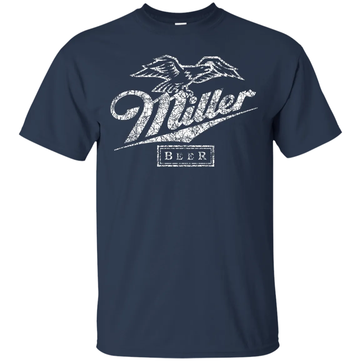 Miller Lite Beer T-Shirt Custom Designed White Worn Label Pattern