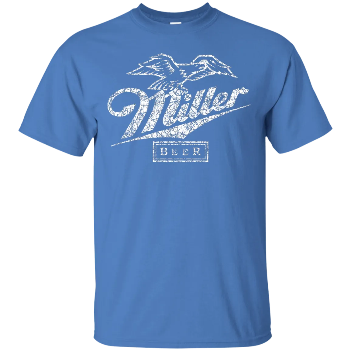 Miller Lite Beer T-Shirt Custom Designed White Worn Label Pattern