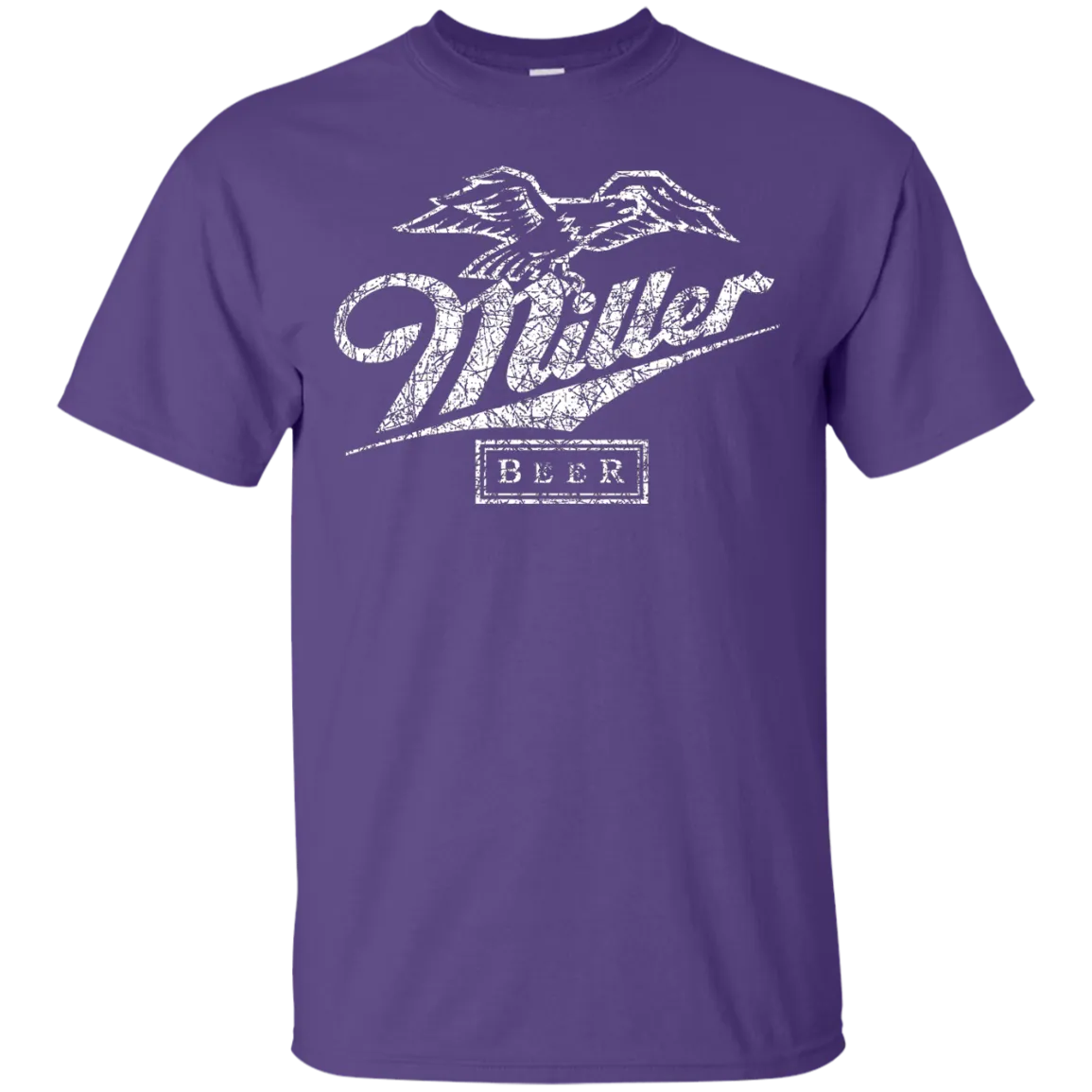 Miller Lite Beer T-Shirt Custom Designed White Worn Label Pattern
