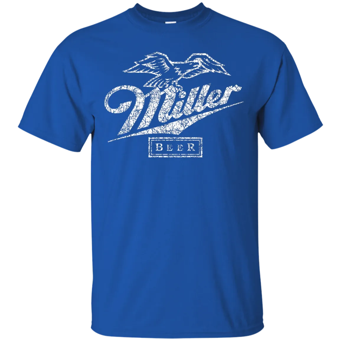 Miller Lite Beer T-Shirt Custom Designed White Worn Label Pattern