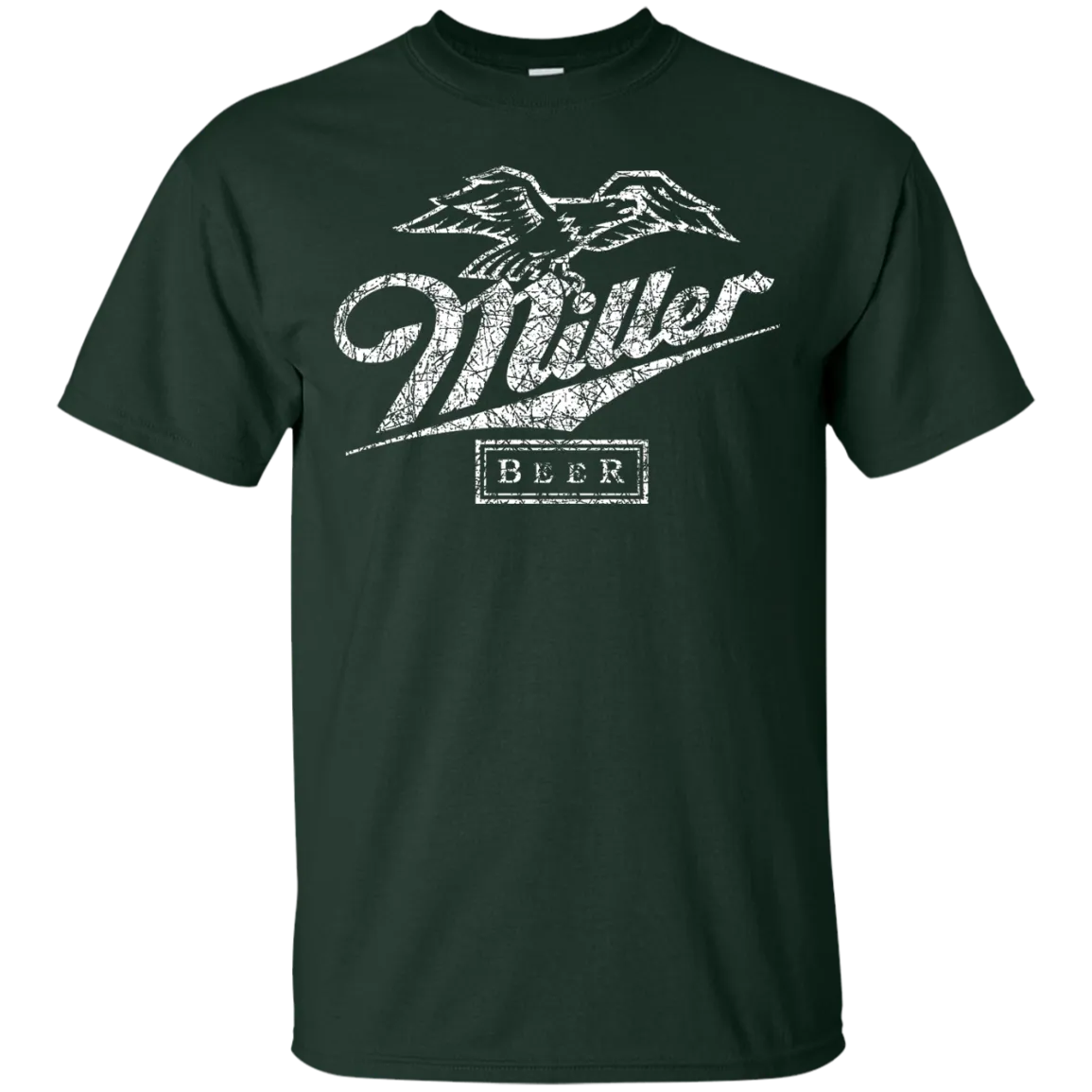 Miller Lite Beer T-Shirt Custom Designed White Worn Label Pattern