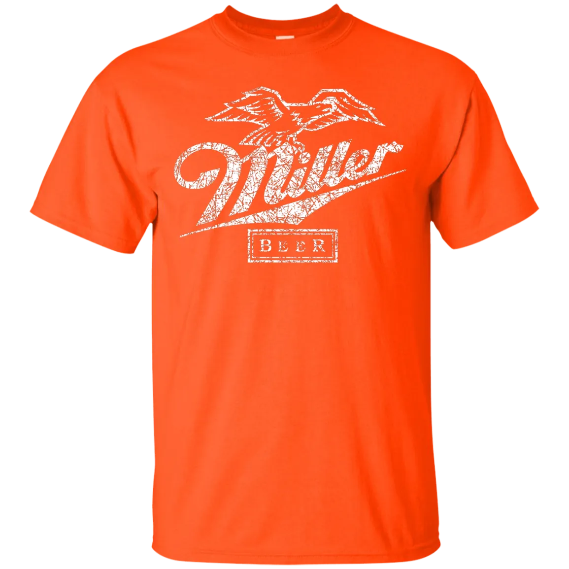 Miller Lite Beer T-Shirt Custom Designed White Worn Label Pattern