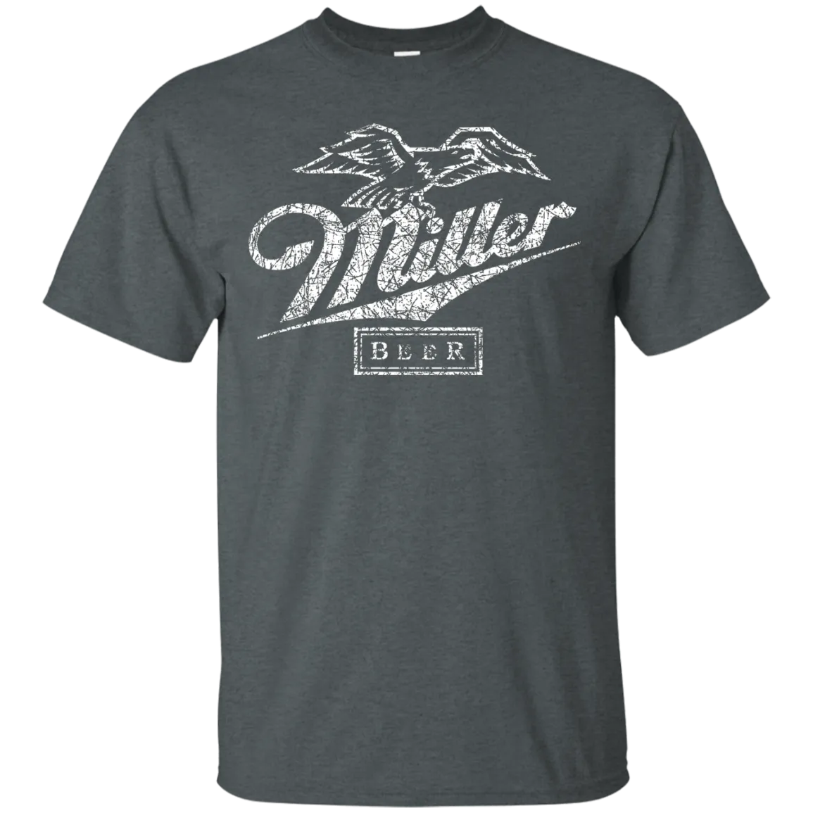 Miller Lite Beer T-Shirt Custom Designed White Worn Label Pattern