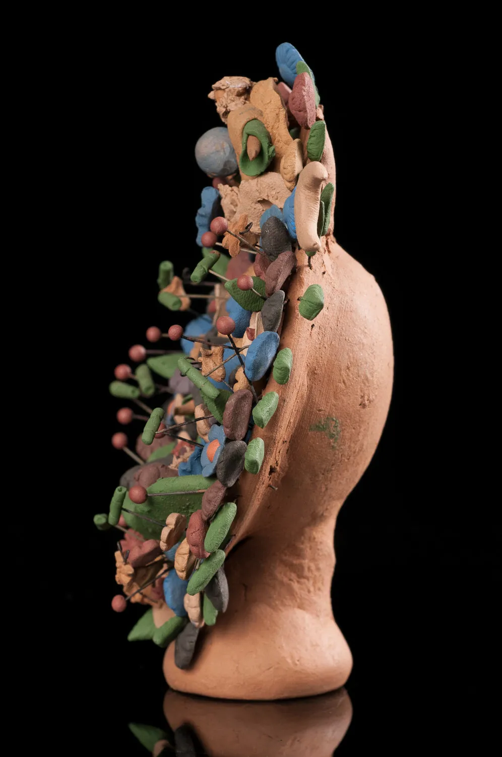 Miniatre Mexican Clay Tree of Life Nativity from Metepec